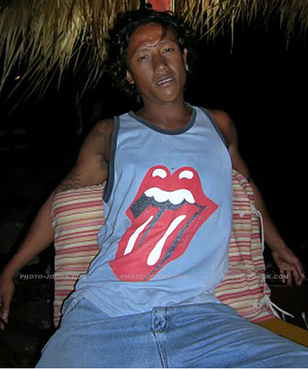Opok or "Dani"‚ one of Gili Trawangan's nastier "beach boys" after a little to much shabu-shabu and Arak