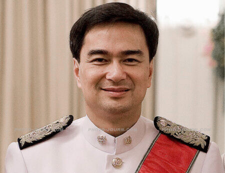 Former prime minister Abhisit Vejjajiva “people have a right to demonstrate in a democracy”.