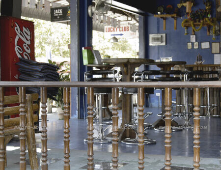 Empty beer bars such as this one are common in Thailand today