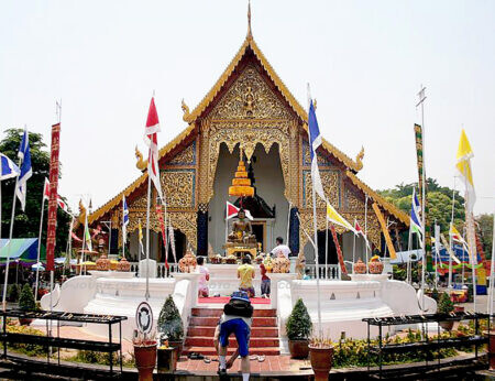 Wat Phra Singh temple buildings feature classic Lanna Kingdom period architecture