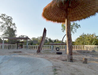 Kaavan's enclosure in Siem Reap