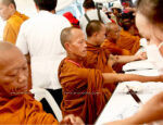 Monks donate blood to symbolize the willingness of protesters to spill their own blood in an attempt to bring about political reform